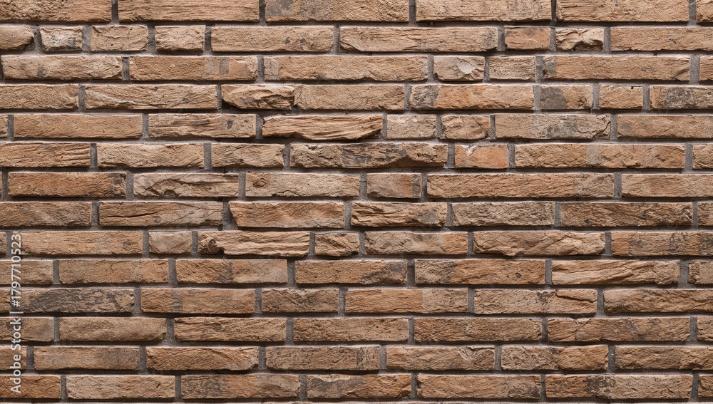 Fototapeta premium Wall pattern featuring a brick arrangement design, ideal for background use in layout