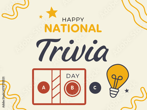 Celebrate National Trivia Day with Fun Questions and Answers in a Festive and Colorful Design