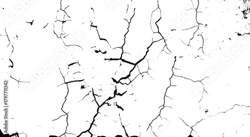 Texture for overlay. Cracks on the concrete wall. 