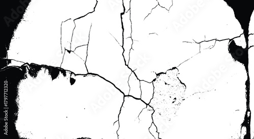 Broken and grated urban street wall construction. Texture for overlay. 