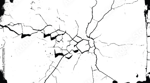 Broken and grated urban street wall construction