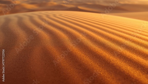 Fototapeta Naklejka Na Ścianę i Meble -  Natural pattern of sand dune in a desert, erosion risk