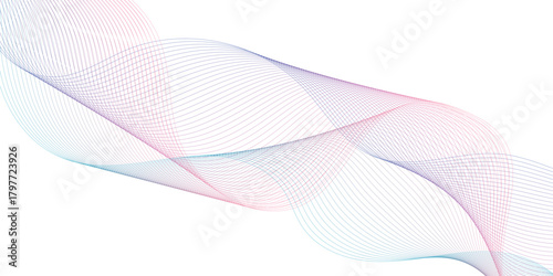 Vector illustration. Wave with lines created using blend tool.