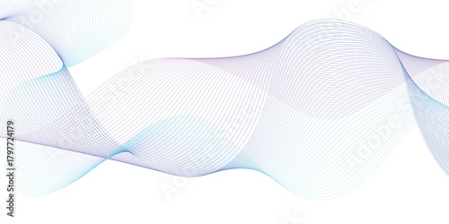 Gradient wave pattern on white stock illustration. Abstract Waving Line Technology Background