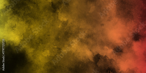 Abstract black and ORANGE fantasy watercolor background abstract fire flame grunge texture background .Old vintage grunge pattern distressed bright ORANGE paper .decorative pattern background