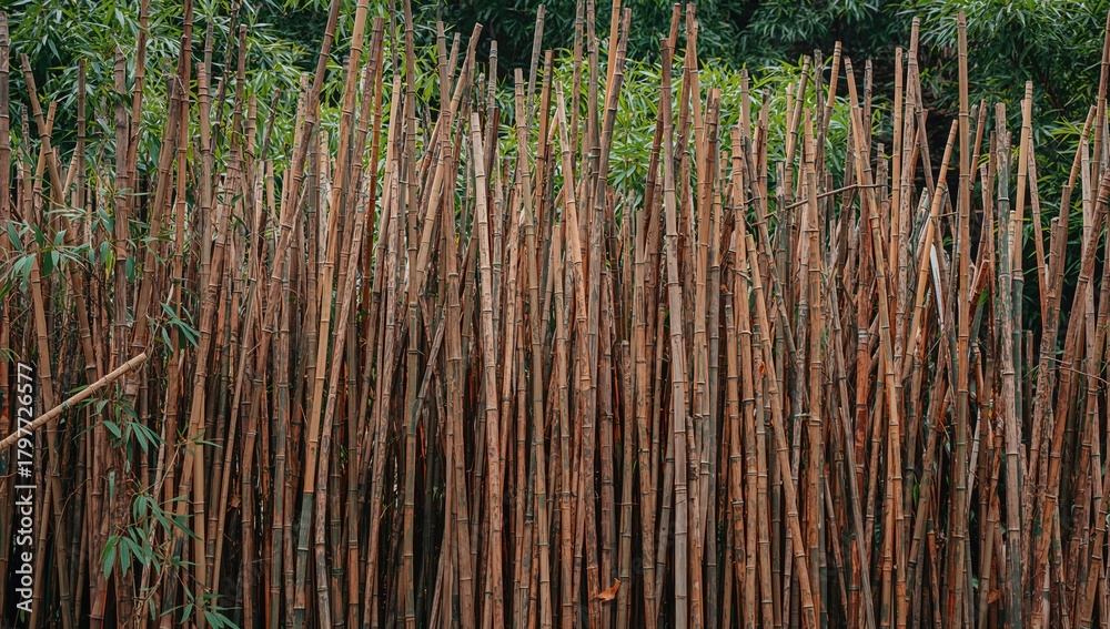 Obraz premium Many bamboo stalks serving as a natural backdrop for design, enhancing visual texture