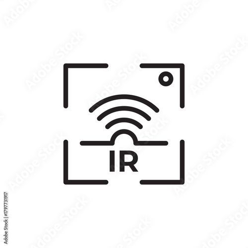Infrared camera icon symbolizing non-contact thermal imaging, heat pattern analysis, and industrial diagnostics, representing specialized inspection tooling and modern quality assurance equipment.