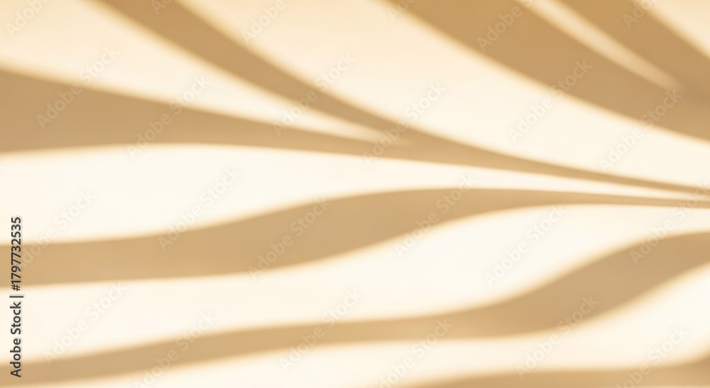 Obraz premium Abstract beige background with wavy shadows minimal elegant empty space interior design for presentation mockup showcase advertising and creative concepts