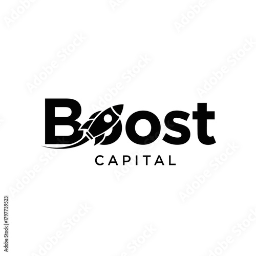 Boost Capital logo featuring a stylized rocket ship, symbolizing growth and investment.