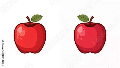 Vector illustration of a red apple, fiber-dense choice