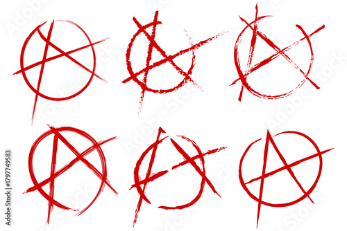 Anarchy Sign Graphic Anti-Authority Vector Symbol Punk Style