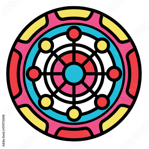 Enterprise AI agent platform and centralized computing system. Abstract illustration of a core processor connecting various data streams and modules for business intelligence and automation