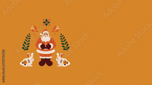 Red Green and Yellow Folksy Christmas Somber Greetings Christmas Presentation