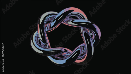 Abstract colorful vector network with wires and electric connections