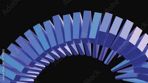 Fan turbine illustration with circular 3D pattern and decorative design elements