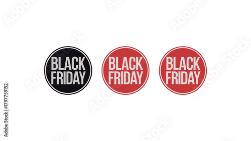 Black Friday sale icons.