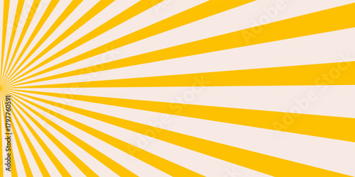 Sun Rise Radial Retro Groovy Pattern. Cool Y2k Rays Texture Vector Design. Psychedelic Background.