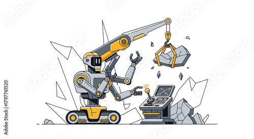 Robotic automation in asteroid mining exploration utilizing mechanical arm technology for resource