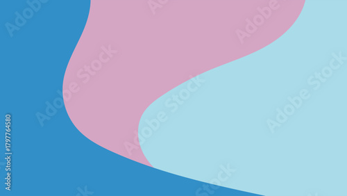 Pink vector illustration of an abstract background with wave patterns and heart shapes for a decorative Valentine's Day card design