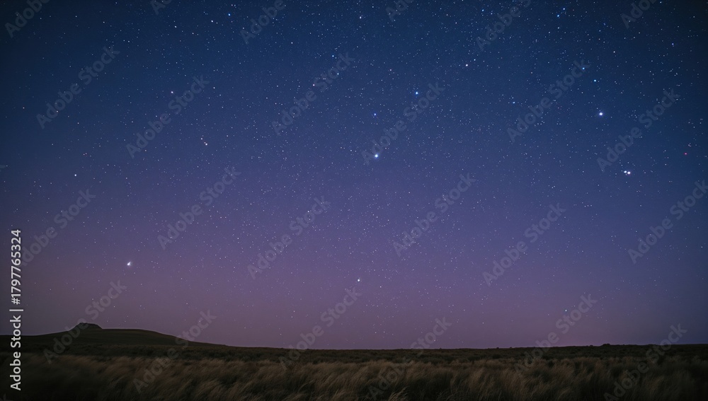 Fototapeta premium Natural Night Sky with Stars, ideal backdrop for editorial layouts