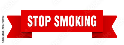 stop smoking ribbon isolated on transparent background. stop smoking ribbon