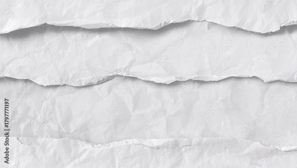 Obraz premium Torn white paper sheets with uneven edges, suitable for document mockups
