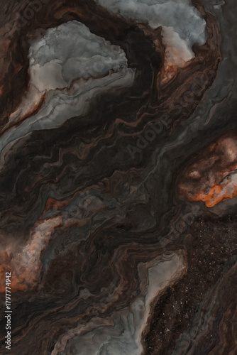 Wallpaper Mural Luxury Dark Porcelain Tile Design with Abstract Marble Effect in Grey and Rust Orange for Premium Surfaces Torontodigital.ca