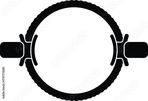 Pilates ring magic circle training tool illustration for flexibility exercise Vector silhouette