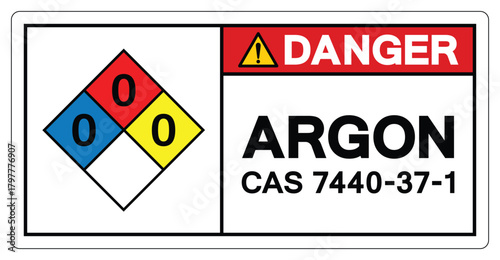 Warning Argon Symbol Sign ,Vector Illustration, Isolate On White Background Label.EPS10