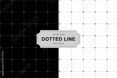 seamless editable dotted line grid pattern vector background for tech ui design and architecture