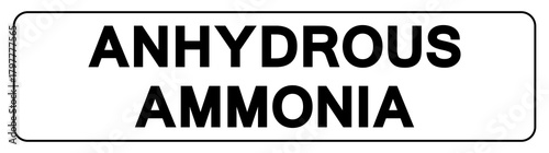 Anhydrous Ammonia Symbol Sign, Vector Illustration, Isolate On White Background, Label.EPS10