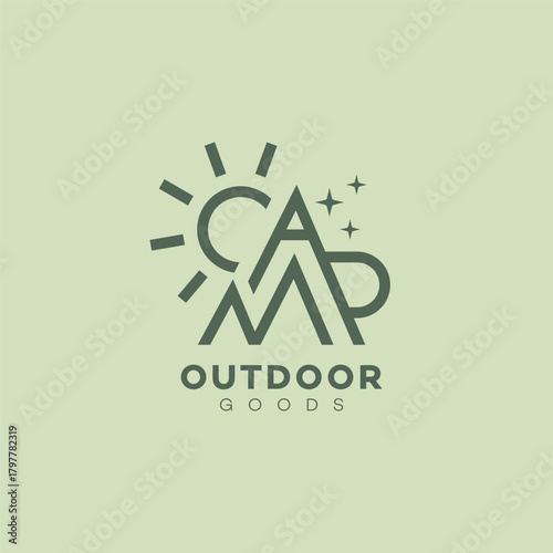 Camp lettering logo