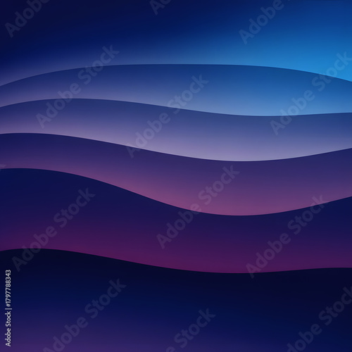 Abstract Wavy Gradient Background in Blue, Purple, and Violet Tones