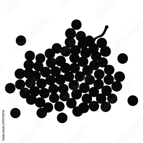 peppercorns on white background