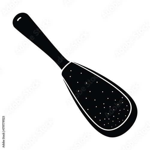 salt scoop on white background