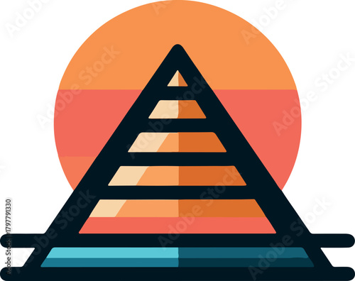 Egypt landmark logo vector white background .