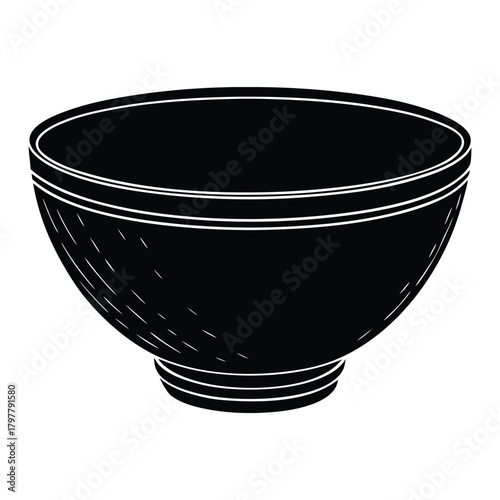 stoneware bowl on white background