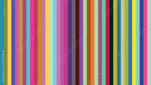 Vibrant Vertical Stripes Background with Multicolored Palette for Creative Designs