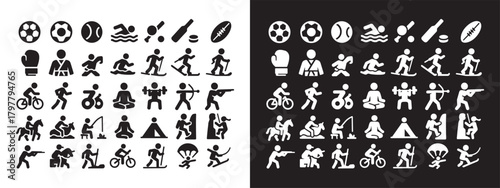 Large Set of Finance, Banking, and Investment Solid Glyph Icons