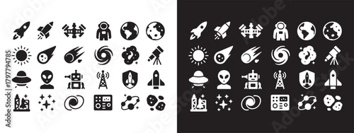 Large Set of Security, Lock, and Access Control Solid Glyph Icons