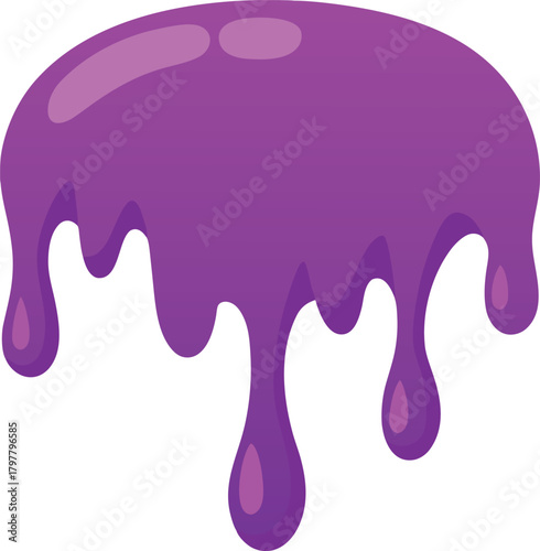 purple slime border with drips and splashes vector icon