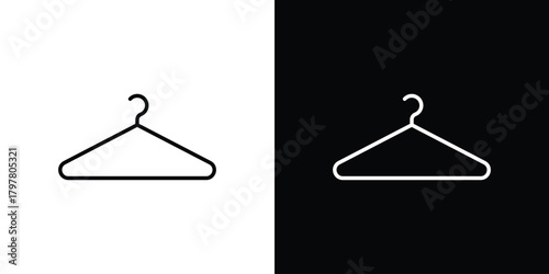 Bild auf Leinwand Clothes hanger icon. Line with editable stroke.