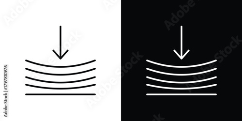 Foto Elastic icon. Line with editable stroke.