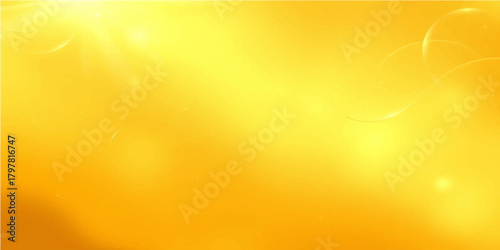 Abstract yellow-orange background with bright summer bokeh, featuring a motion wave pattern of glowing lines for a vector illustration