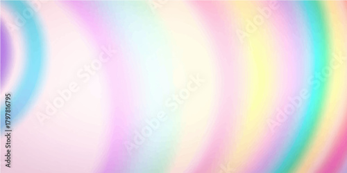 Abstract, colorful background with a rainbow gradient pattern, texture, and bright blue, pink, and yellow light waves