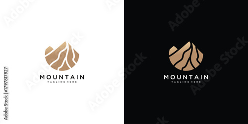 mountain logo vector icon illustration.	