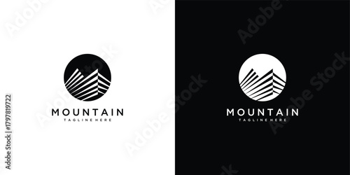 mountain logo vector icon illustration.	