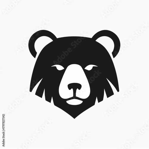 Black bear head logo
