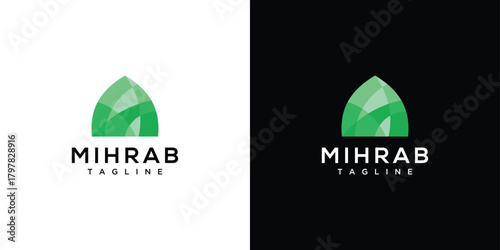 Mihrab inspiration logo design. Creative mihrab icon ideas.