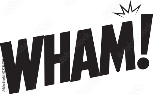 Comic WHAM Text Logo – Bold Impact Typography Design